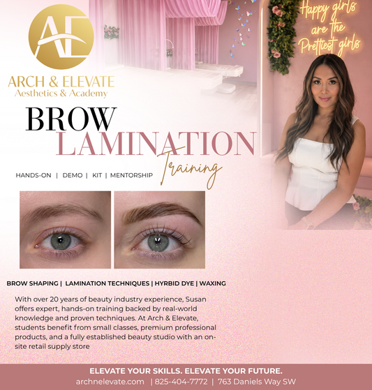 Brow Lamination, Waxing & Tint Hybrid dye Training | Edmonton